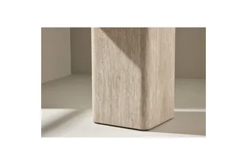 Qvart Kvadratiskt Soffbord i Sten med Rundade Hörn - Beige - Möbler - Vardagsrum - Soffbord & vardagsrumsbord - Soffbord