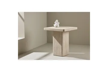 Qvart Kvadratiskt Soffbord i Sten med Rundade Hörn - Beige - Möbler - Vardagsrum - Soffbord & vardagsrumsbord - Soffbord