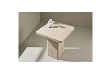 Qvart Kvadratiskt Soffbord i Sten med Rundade Hörn - Beige - Möbler - Vardagsrum - Soffbord & vardagsrumsbord - Soffbord