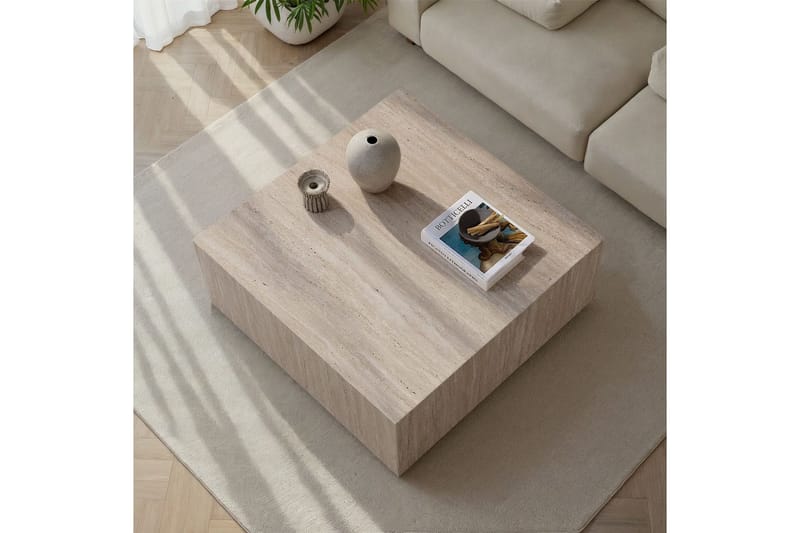 Rambabu Soffbord 90 cm - Gul/Brun - Möbler - Vardagsrum - Soffbord & vardagsrumsbord - Soffbord