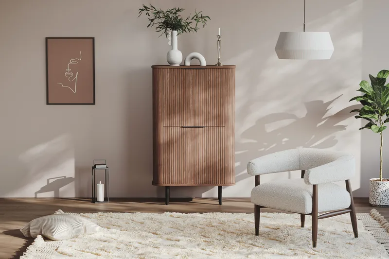 Kopparbo Högskåp Valnöt - Mörkbrunt valnötsträ - Förvaring - Förvaringsmöbler - Byrå