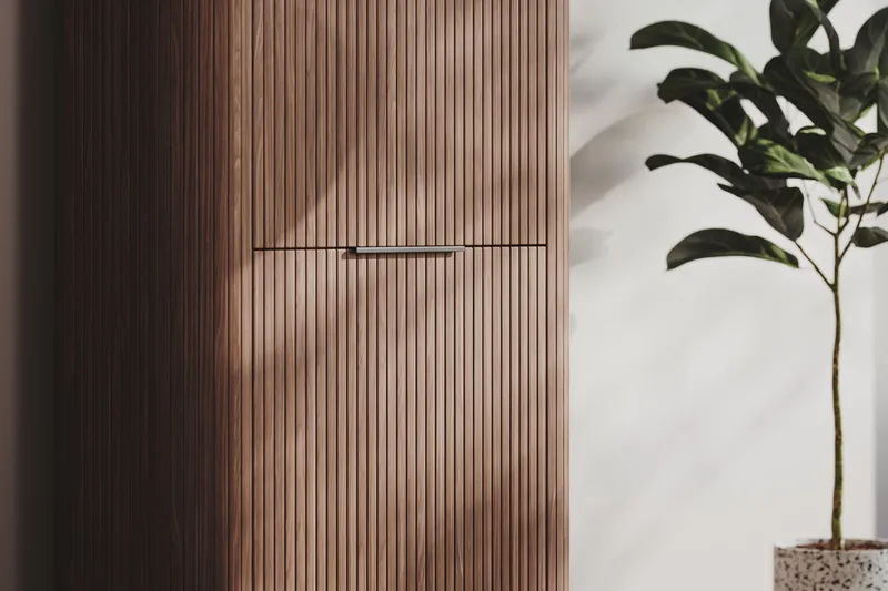 Kopparbo Högskåp Valnöt - Mörkbrunt valnötsträ - Förvaring - Förvaringsmöbler - Byrå