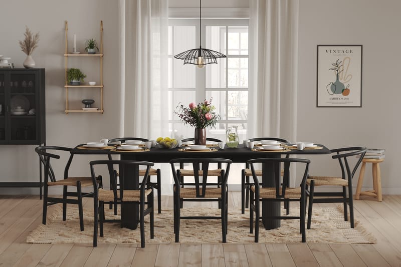 Kopparbo Matbord 160-220 cm Svart - Svart trä - Möbler - Matplats - Matbord & köksbord