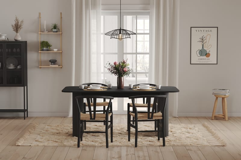 Kopparbo Matbord 160-220 cm Svart - Svart trä - Möbler - Matplats - Matbord & köksbord