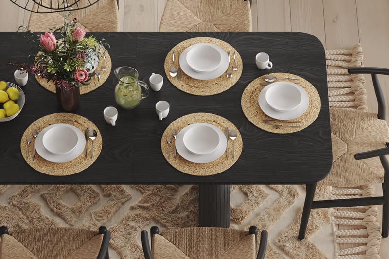 Kopparbo Matbord 180-240 cm Förlängningsbart - Svart trä - Möbler - Matplats - Matbord & köksbord