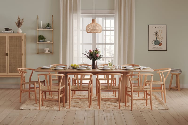 Kopparbo Matbord 200-260 cm Förlängningsbart med illäggsskiva - Vitlaserad Ek - Möbler - Matplats - Matbord & köksbord