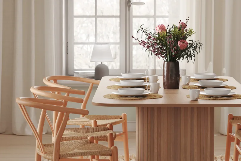 Kopparbo Matbord 200-260 cm Förlängningsbart med illäggsskiva - Vitlaserad Ek - Möbler - Matplats - Matbord & köksbord