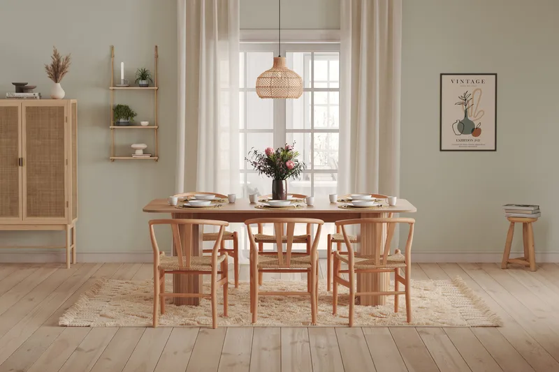 Kopparbo Matbord 200-260 cm Förlängningsbart med illäggsskiva - Vitlaserad Ek - Möbler - Matplats - Matbord & köksbord