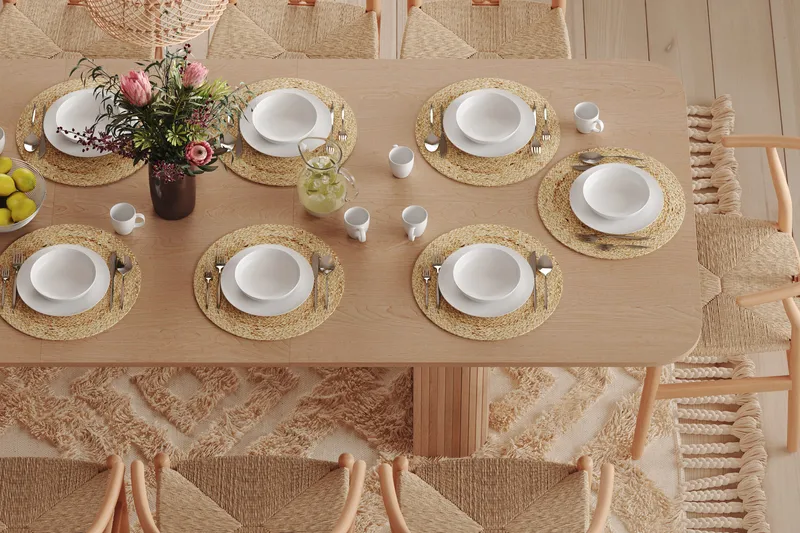 Kopparbo Matbord 200-260 cm Förlängningsbart med illäggsskiva - Vitlaserad Ek - Möbler - Matplats - Matbord & köksbord