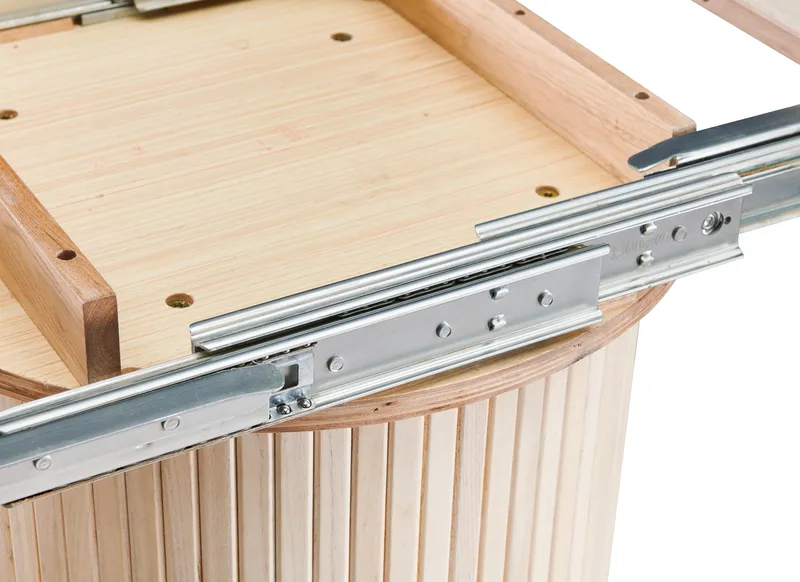 Kopparbo Ljust Runt Matbord 106 cm Förlängningsbart med illäggsskiva - Vitlaserat Ek / Trä - Möbler - Matplats - Matbord & köksbord