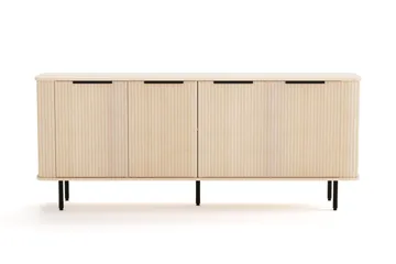 Kopparbo Ribbad Sideboard med Förvaring - Vitlaserad / Ljus Ek / Trä - Förvaring - Förvaringsmöbler - Skänkar & sideboards