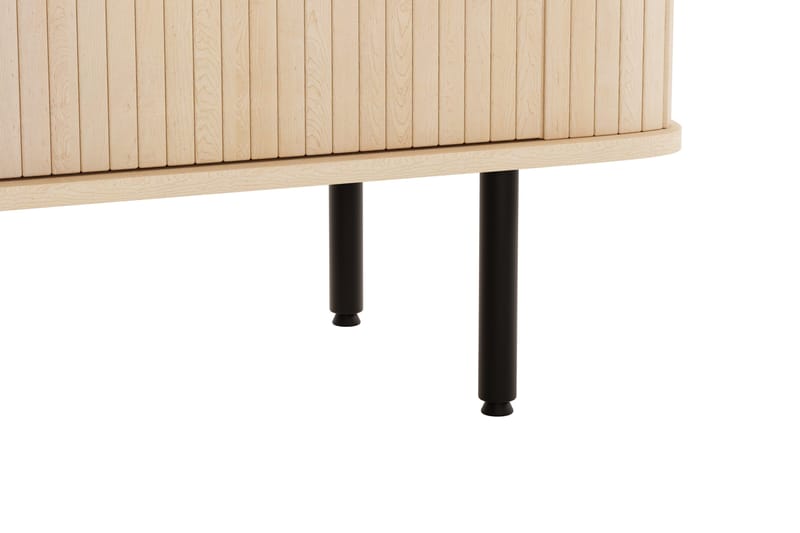 Kopparbo Ribbad Sideboard med Förvaring - Vitlaserad / Ljus Ek / Trä - Förvaring - Förvaringsmöbler - Skänkar & sideboards
