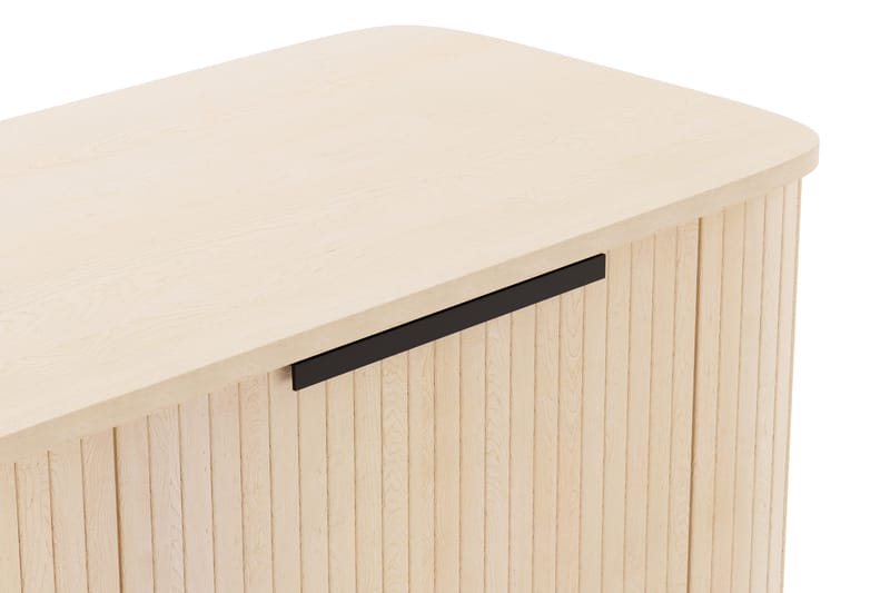 Kopparbo Ribbad Sideboard med Förvaring - Vitlaserad / Ljus Ek / Trä - Förvaring - Förvaringsmöbler - Skänkar & sideboards
