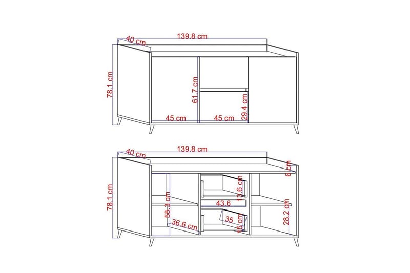 Ranko Konsollbord 139,8 cm - Vit/Ljusfärgat trä - Möbler - Vardagsrum - Soffbord & vardagsrumsbord - Avlastningsbord & konsolbord