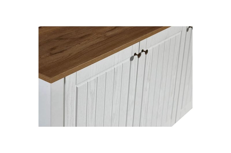 Ranko Konsollbord 150 cm - Mediumfärgat trä/Vit - Möbler - Vardagsrum - Soffbord & vardagsrumsbord - Avlastningsbord & konsolbord