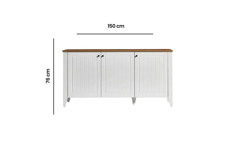 Ranko Konsollbord 150 cm - Mediumfärgat trä/Vit - Möbler - Vardagsrum - Soffbord & vardagsrumsbord - Avlastningsbord & konsolbord