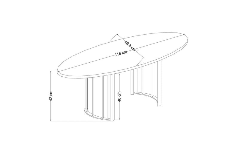 Ranko Soffbord 118 cm - Brun/Svart - Möbler - Vardagsrum - Soffbord & vardagsrumsbord - Soffbord