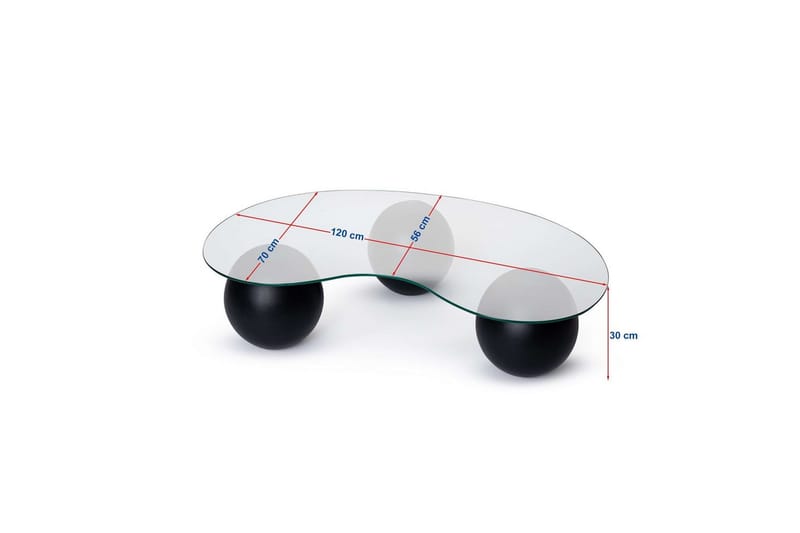 Ranni Soffbord 120 cm - Svart/Grå - Möbler - Vardagsrum - Soffbord & vardagsrumsbord - Soffbord
