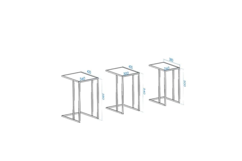 Ransdorp Satsbord 42 cm - Guld - Möbler - Vardagsrum - Soffbord & vardagsrumsbord - Satsbord
