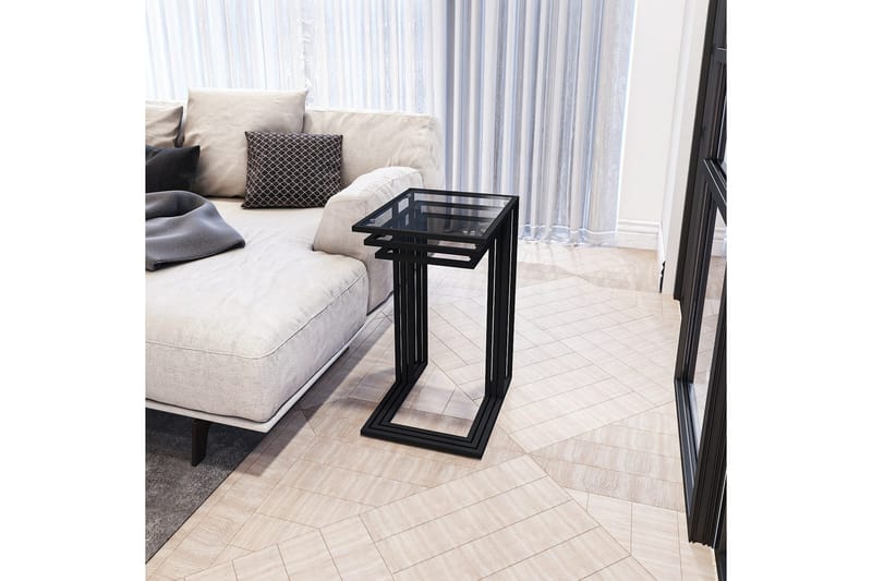 Ransdorp Satsbord 42 cm - Svart - Möbler - Vardagsrum - Soffbord & vardagsrumsbord - Satsbord