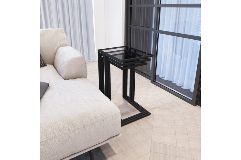 Ransdorp Satsbord 42 cm - Svart - Möbler - Vardagsrum - Soffbord & vardagsrumsbord - Satsbord