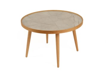 Ranvik Soffbord 80x48x80 cm - Ek och grå marmor - Möbler - Vardagsrum - Soffbord & vardagsrumsbord - Soffbord