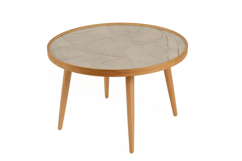 Ranvik Soffbord 80x48x80 cm - Ek och grå marmor - Möbler - Vardagsrum - Soffbord & vardagsrumsbord - Soffbord