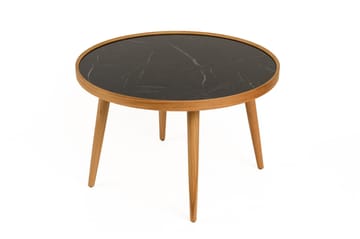 Ranvik Soffbord 80x48x80 cm - Ek och svart marmor - Möbler - Vardagsrum - Soffbord & vardagsrumsbord - Soffbord