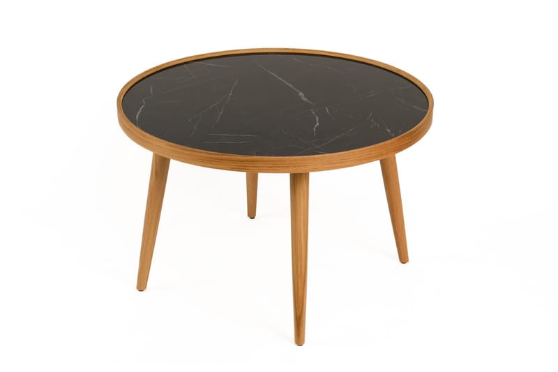 Ranvik Soffbord 80x48x80 cm - Ek och svart marmor - Möbler - Vardagsrum - Soffbord & vardagsrumsbord - Soffbord