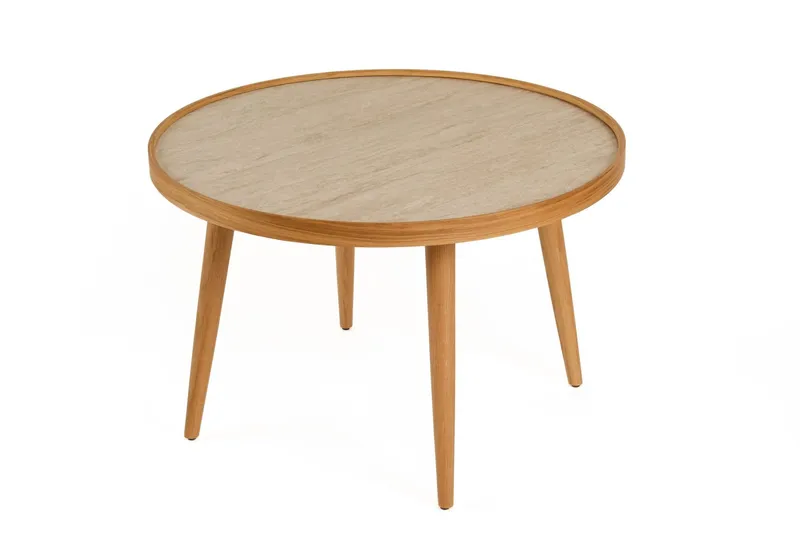 Ranvik Soffbord 80x48x80 cm - Ek och travertin - Möbler - Vardagsrum - Soffbord & vardagsrumsbord - Soffbord