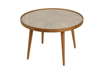 Ranvik Soffbord 80x48x80 cm - Valnöt och grå marmor - Möbler - Vardagsrum - Soffbord & vardagsrumsbord - Soffbord