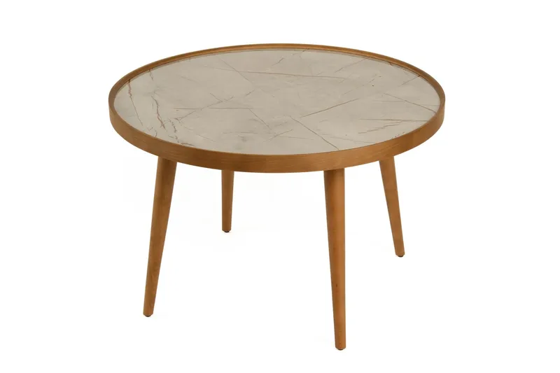 Ranvik Soffbord 80x48x80 cm - Valnöt och grå marmor - Möbler - Vardagsrum - Soffbord & vardagsrumsbord - Soffbord