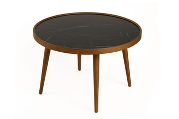 Ranvik Soffbord 80x48x80 cm - Valnöt och svart marmor - Möbler - Vardagsrum - Soffbord & vardagsrumsbord - Soffbord
