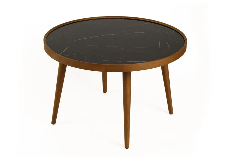 Ranvik Soffbord 80x48x80 cm - Valnöt och svart marmor - Möbler - Vardagsrum - Soffbord & vardagsrumsbord - Soffbord