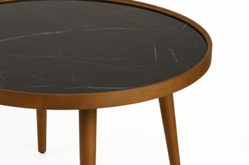 Ranvik Soffbord 80x48x80 cm - Valnöt och svart marmor - Möbler - Vardagsrum - Soffbord & vardagsrumsbord - Soffbord