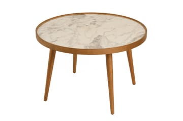 Ranvik Soffbord 80x48x80 cm - Valnöt och vit marmor - Möbler - Vardagsrum - Soffbord & vardagsrumsbord - Soffbord
