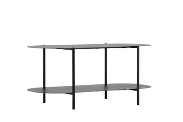 Recife 100 cm Ovalt Soffbord med Hyllor i Metall - Svart - Möbler - Vardagsrum - Soffbord & vardagsrumsbord - Soffbord