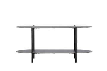Recife 100 cm Ovalt Soffbord med Hyllor i Metall - Svart - Möbler - Vardagsrum - Soffbord & vardagsrumsbord - Soffbord