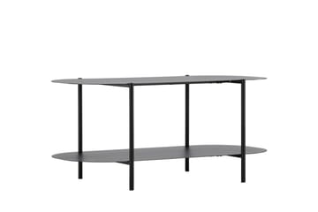 Recife 100 cm Ovalt Soffbord med Hyllor i Metall - Svart - Möbler - Vardagsrum - Soffbord & vardagsrumsbord - Soffbord