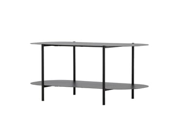 Recife 100 cm Ovalt Soffbord med Hyllor i Metall - Svart - Möbler - Vardagsrum - Soffbord & vardagsrumsbord - Soffbord