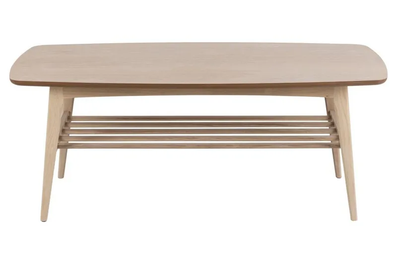 Reeves Rektangulärt Soffbord med Hyllor i Trä - Beige - Möbler - Vardagsrum - Soffbord & vardagsrumsbord - Soffbord