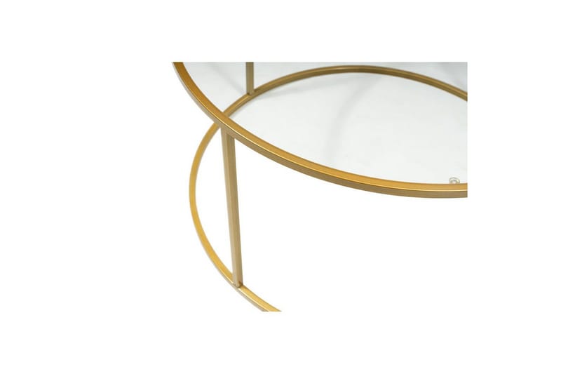 Retzow Soffbord 80 cm - Guld/Transparent - Möbler - Vardagsrum - Soffbord & vardagsrumsbord - Soffbord