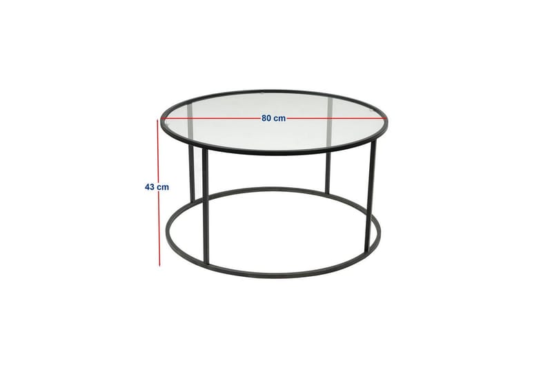 Retzow Soffbord 80 cm - Svart - Möbler - Vardagsrum - Soffbord & vardagsrumsbord - Soffbord