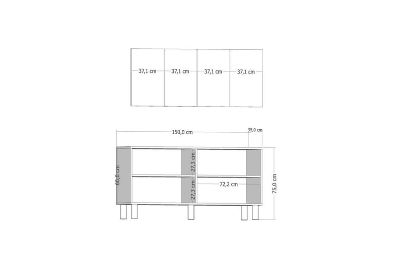 Rion Konsollbord 150 cm - Vit - Möbler - Vardagsrum - Soffbord & vardagsrumsbord - Avlastningsbord & konsolbord