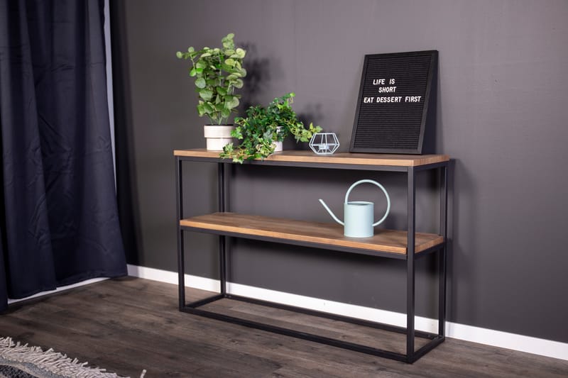 Rise Avlastningsbord 110x30 cm - Svart/Valnöt - Möbler - Vardagsrum - Soffbord & vardagsrumsbord - Sidobord & lampbord