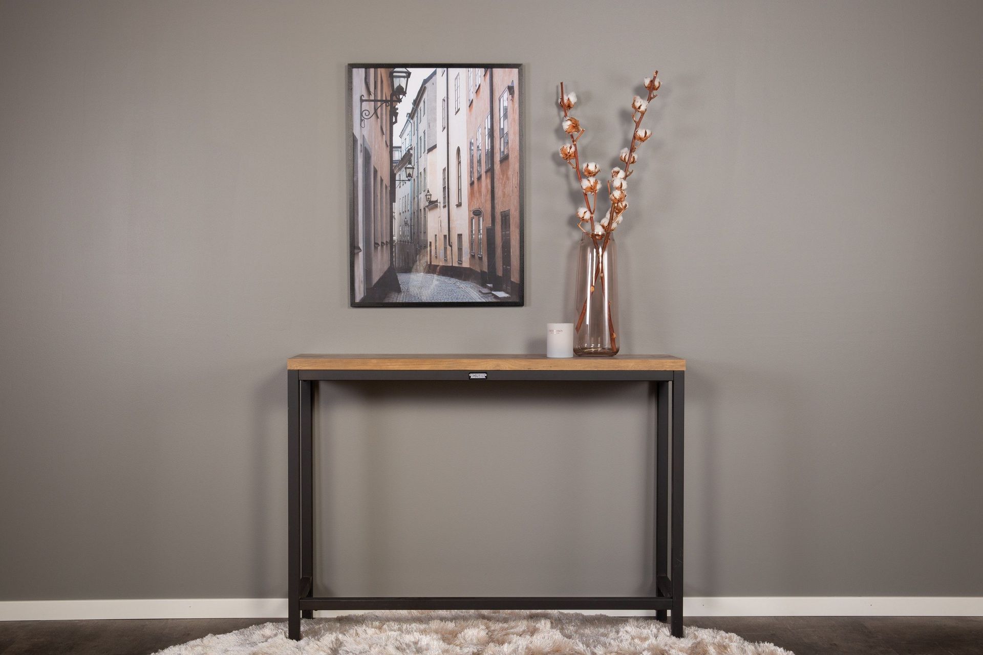 rise sidobord 110x30 cm - svart