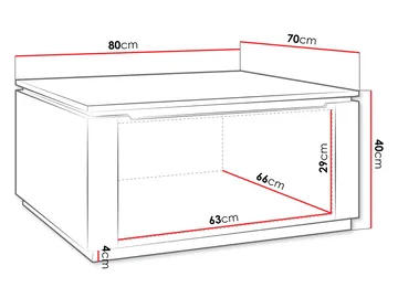 Roven Soffbord 80 cm - beige - Möbler - Vardagsrum - Soffbord & vardagsrumsbord - Soffbord