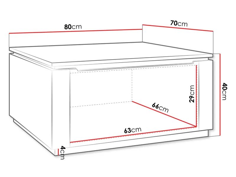 Roven Soffbord 80 cm - beige - Möbler - Vardagsrum - Soffbord & vardagsrumsbord - Soffbord