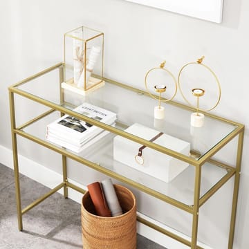 Rovena Byrå 90 cm - Guld/transparent - Möbler - Vardagsrum - Soffbord & vardagsrumsbord - Avlastningsbord & konsolbord
