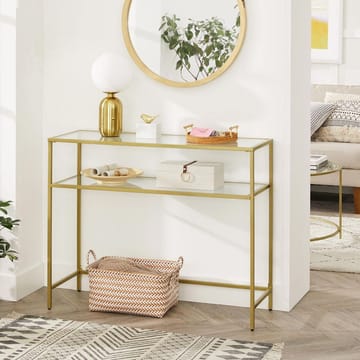 Rovena Byrå 90 cm - Guld/transparent - Möbler - Vardagsrum - Soffbord & vardagsrumsbord - Avlastningsbord & konsolbord